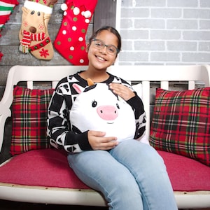 Cow Puzzle Pal Weighted Pillow!
