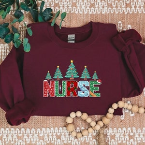 Christmas Nursing Sweatshirt, Nursing School Shirt, Nurse Christmas Tee, Christmas Sweatshirt 2024, Tis the Season Tee, Christmas Nurse Gift