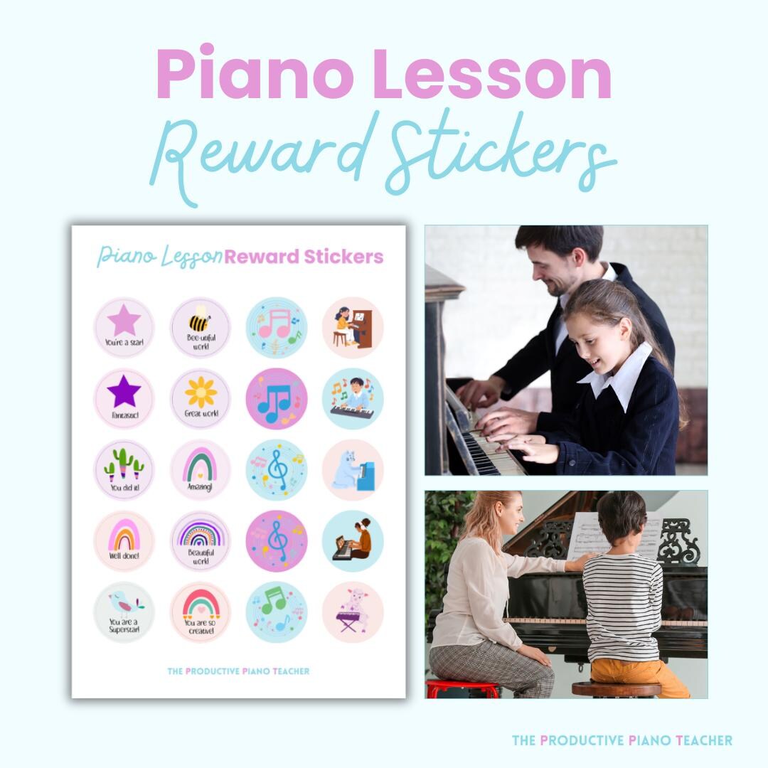 Piano Lesson Reward Stickers | Printable & Cricut | Music Teacher ...