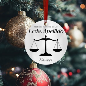 Ornamento Primera Navidad como Abogada / Abogado - Licenciada - Licenciado - Regalo para Profesionales