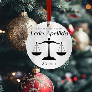 Ornamento Primera Navidad como Abogada / Abogado - Licenciada - Licenciado - Regalo para Profesionales