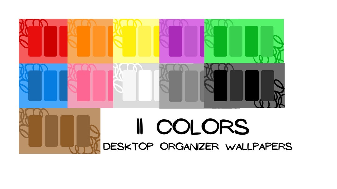 Basic Colors - Desktop Wallpaper & Folder Icon Bundle! 4 Columns! - Etsy