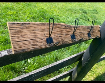 Reclaimed barn wood coat rack