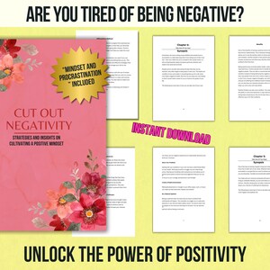 Pensamientos negativos, Ten una mentalidad positiva, Energía negativa, Coaching de vida, Libros electrónicos de autoayuda, Cómo cambiar tu mente