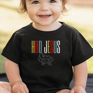 HBD Jesus Rabbit Skins 3322 Infant shirt (6+mos), Happy Birthday Jesus Christmas shirt, Christmas Family Matching gift, Christian Baby shirt