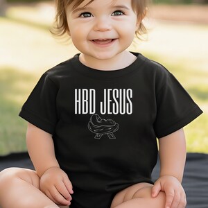 HBD Jesus Rabbit Skins 3322 Infant shirt (6+mos), Happy Birthday Jesus Christmas shirt, Christmas Family Matching gift, Christian Baby shirt