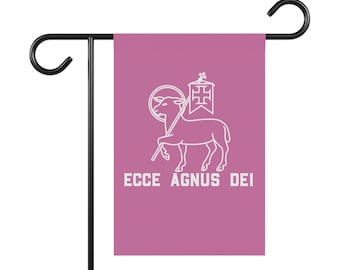 Ecce Agnus Dei garden flag, Behold the Lamb of God Garden flag, Catholic garden flag, Catholic Home Decor, Easter Garden Flag, Paschal Lamb