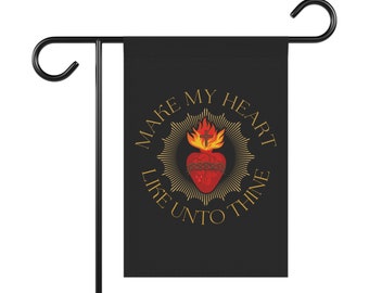 Sacred Heart Garden flag, Catholic garden flag, Catholic home decor, Gift for Gardener, Catholic Gardener, Catholic June flag, Summer flag
