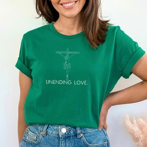Unending love shirt, Catholic Valentine&#39;s day shirt, Catholic love shirt, Catholic gift for men, Catholic gift for women, Crucifix shirt