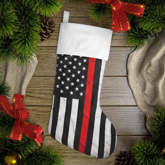 Thin red line christmas stocking Clearance