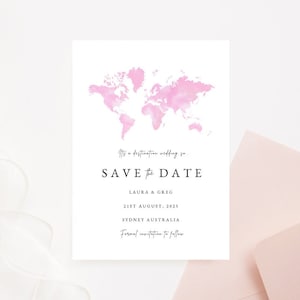 Destination Wedding Save the Date template, Location Wedding, Save the dates destination wedding, passport wedding adventure awaits,editable