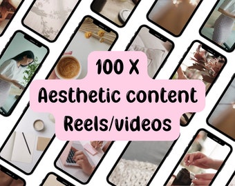 Faceless Marketing Reels x100 | Done for you | content library | aesthetic | Videos | Faceless Videos | Instagram | Tiktok | Business