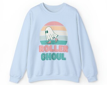 Roller Ghoul Ghost Retro Pastel Sweatshirt For Roller Skaters Aesthetic