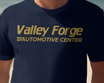 Vintage Valley Forge Automotive Center T-Shirt, Retro Auto Mechanic Graphic Tee, Classic Car Repair Shop Apparel, Gift for Car Enthusiasts
