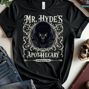 Jekyll and Hyde Gothic T-Shirt Dark Aesthetic Alternative Tee Goth Style Vampire Goth Supernatural Weirdcore Alt Fashion Gothic Clothing image 1