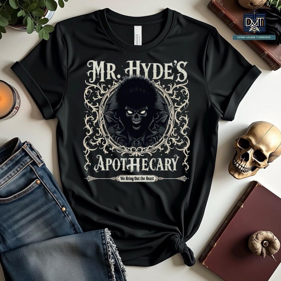 Jekyll and Hyde Gothic T-Shirt Dark Aesthetic Alternative Tee Goth Style Vampire Goth Supernatural Weirdcore Alt Fashion Gothic Clothing