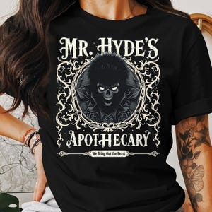 Jekyll and Hyde Gothic T-Shirt Dark Aesthetic Alternative Tee Goth Style Vampire Goth Supernatural Weirdcore Alt Fashion Gothic Clothing image 3