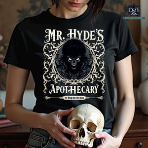 Jekyll and Hyde Gothic T-Shirt Dark Aesthetic Alternative Tee Goth Style Vampire Goth Supernatural Weirdcore Alt Fashion Gothic Clothing image 7