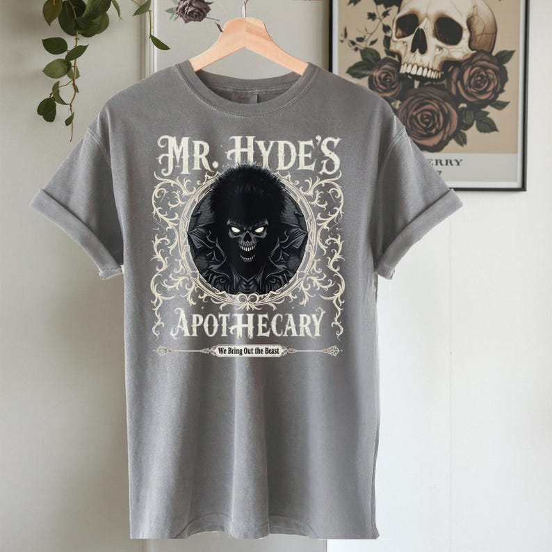 Jekyll and Hyde Gothic T-Shirt Dark Aesthetic Alternative Tee Goth Style Vampire Goth Supernatural Weirdcore Alt Fashion Gothic Clothing image 4