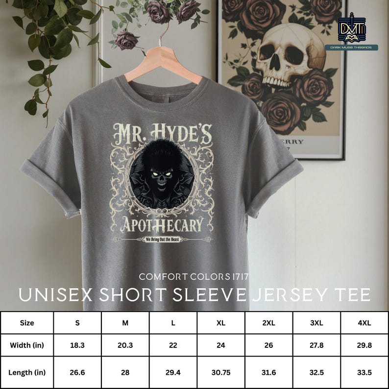 Jekyll and Hyde Gothic T-Shirt Dark Aesthetic Alternative Tee Goth Style Vampire Goth Supernatural Weirdcore Alt Fashion Gothic Clothing image 10