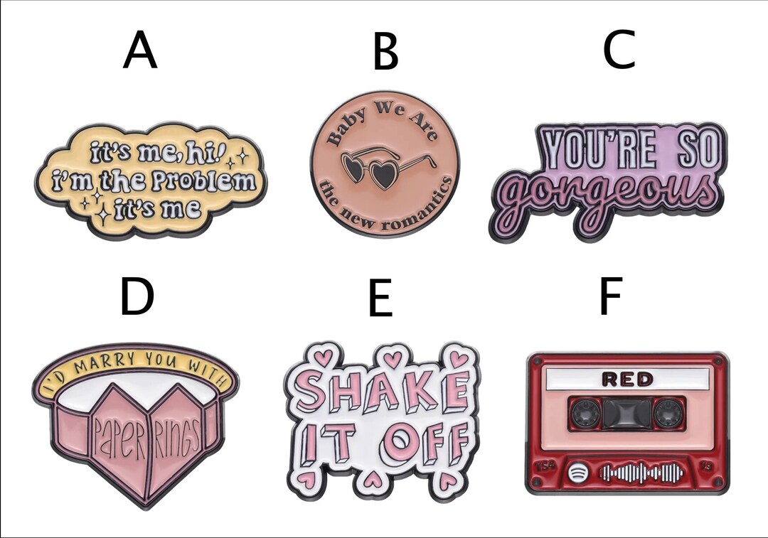 Taylor Swift Enamel Pins - Etsy