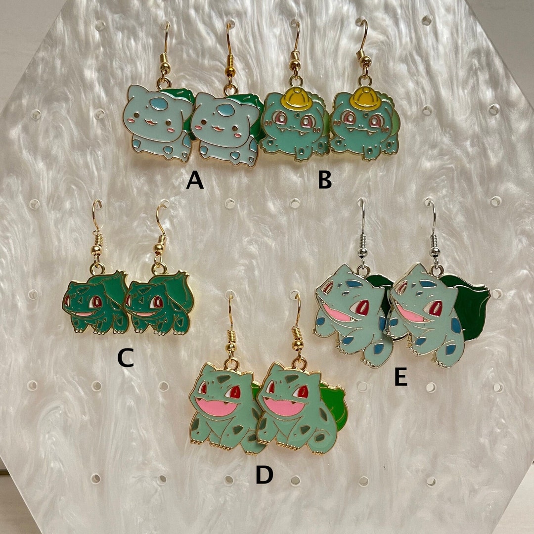 Pokemon Bulbasaur Earrings & Necklaces Etsy
