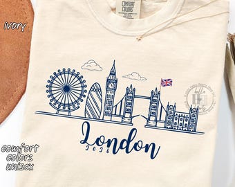 Personalized London Trip Shirt: UK Souvenir Comfort Colors, Unisex