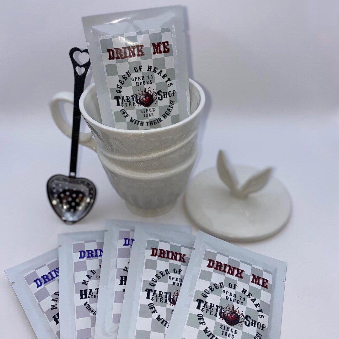 Alice in Wonderland Tea Set: White Rabbit Cup With 'drink Me' Tea - Etsy