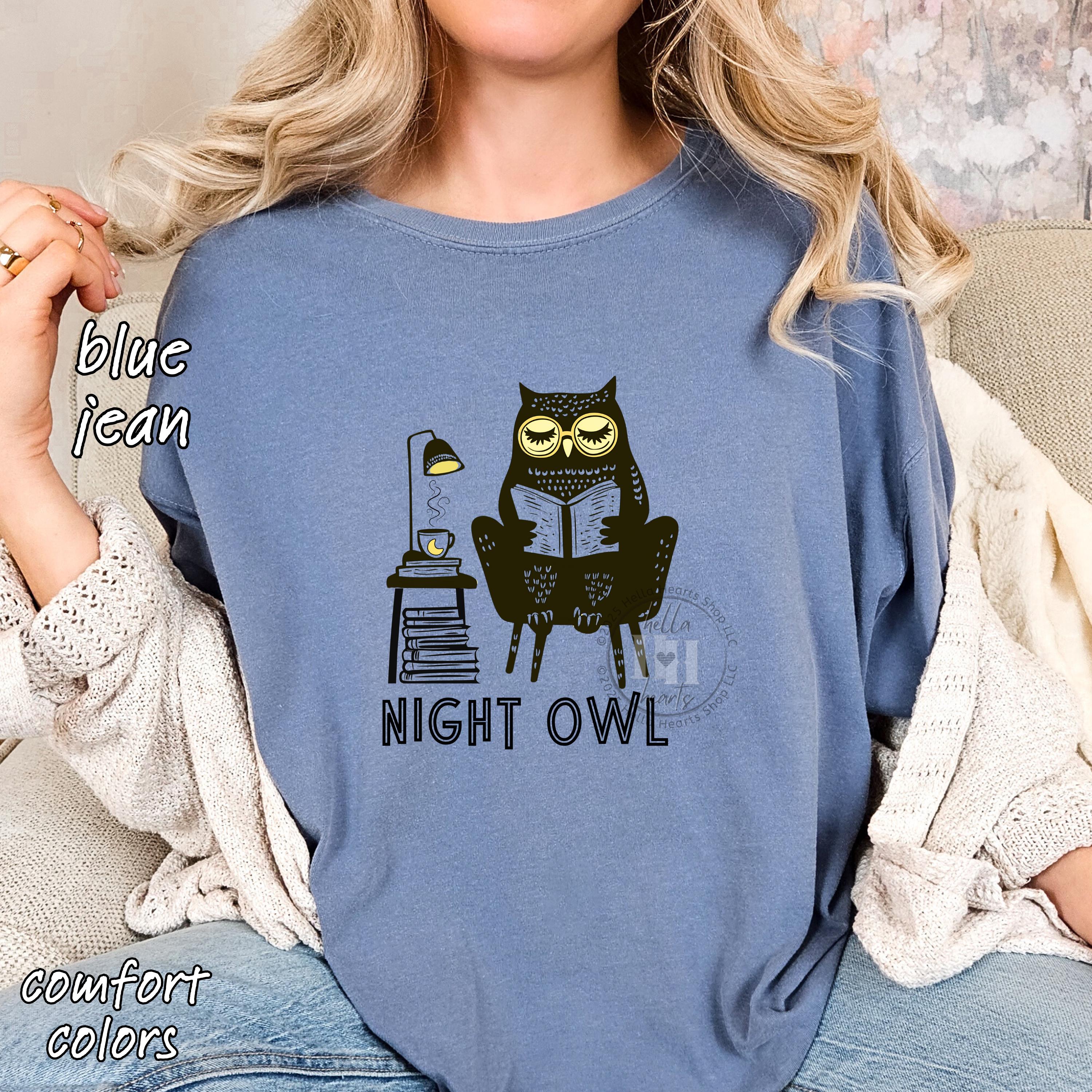 Night Owl Shirt: For Readers and Book Lovers, Comfort Colors Tee