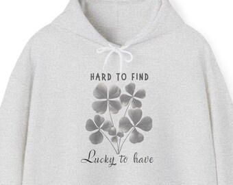 4 Leaf Clover Unisex Hoodie - Hooded Sweatshirt - Inclusive Sizes S to 5XL