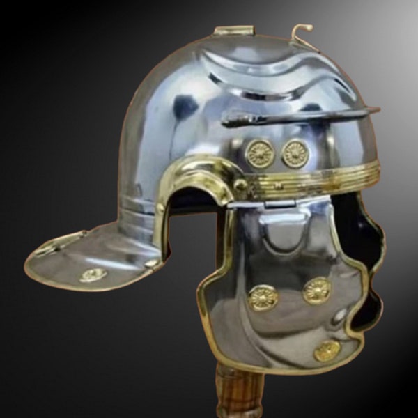 Imperial Roman Gallic G Helm - 18 Gauge, Medieval roman helmet, Roman Helmet, Mother day Gift