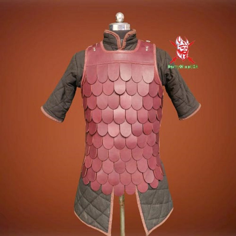 Leather Scale Armor, Medieval Leather Armor, Leather Scale Armor Set