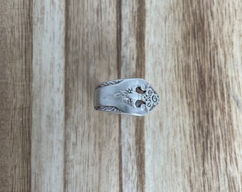Vintage spoon ring, gift for her, silver plated