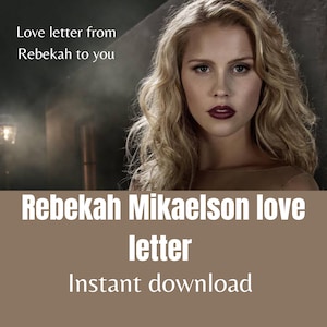 Carta de amor de Rebekah mikaelson / carta de amor de Rebekah para ti / regalo de vampiro
