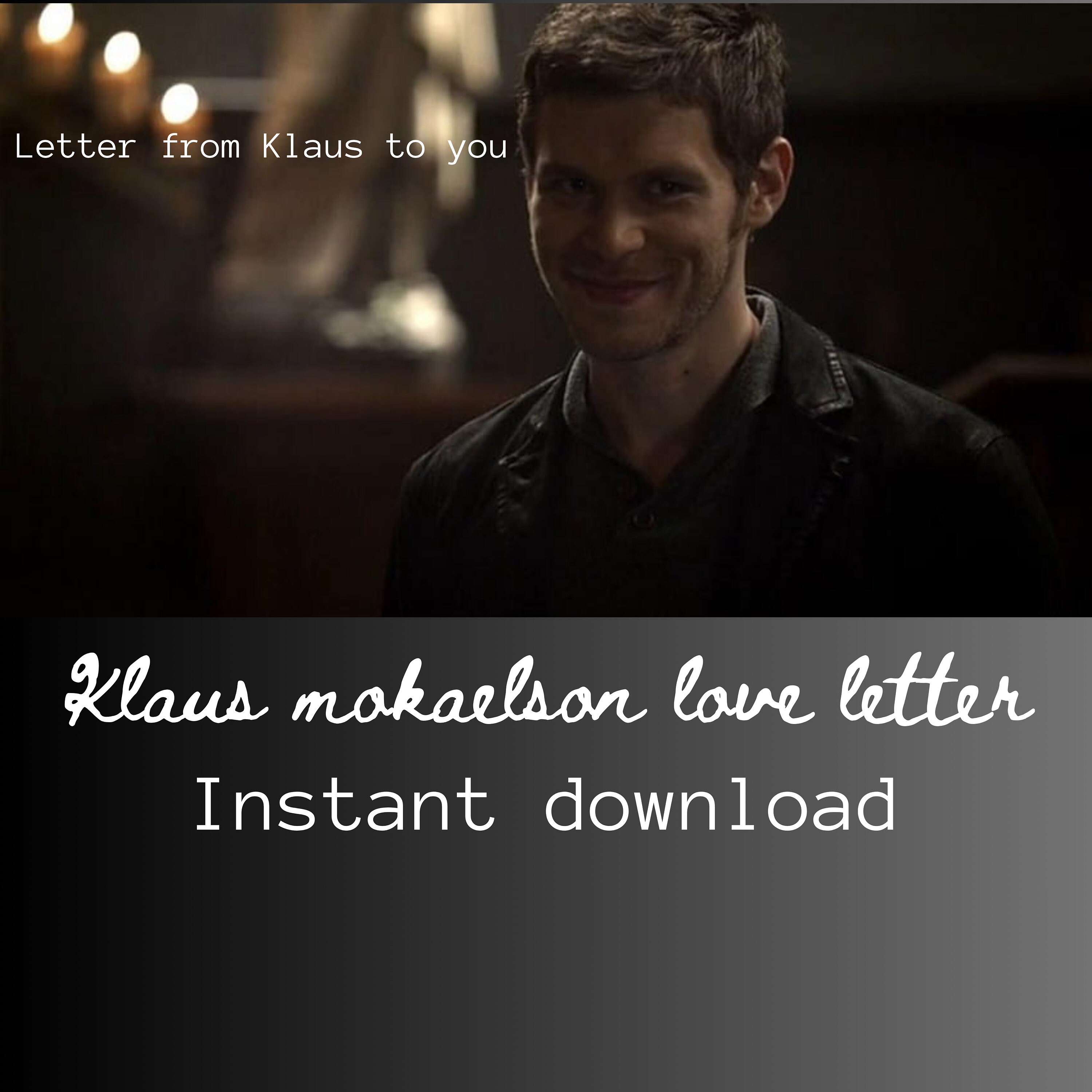 Klaus Mikaelson Love Letter Vampire Diaries Merch Klaus Etsy