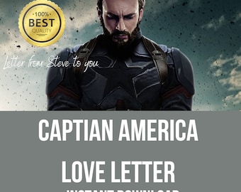 Captain America Love Letter | Steve Rogers Tribute (Digital Download)