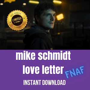 Carta de amor de Mike Schmidt / Fnaf merch / Carta de amor de Fnaf / Carta de amor del personaje de Five Nights At Fready
