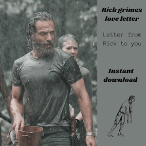 Rick grimes love letter | The walking dead gift | Rick grimes gift