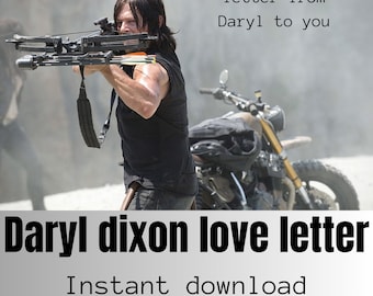 Daryl Dixon love letter | the walking dead love letter | walking dead gift