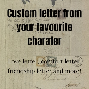 Carta personalizada de seus personagens favoritos | cartas de fandom 1500 palavras