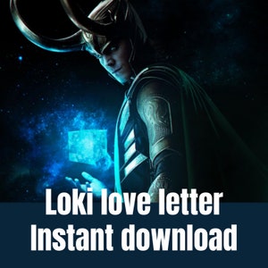 Carta de amor de Loki / carta de Loki para ti / carta de amor de Marvel / regalo de Marvel para ella
