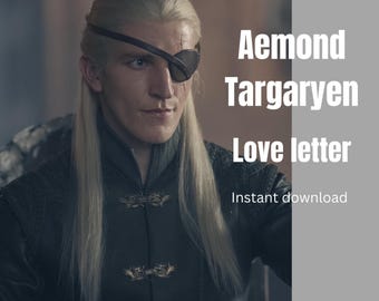 Aemond targaryen love letter House of the dragon merch