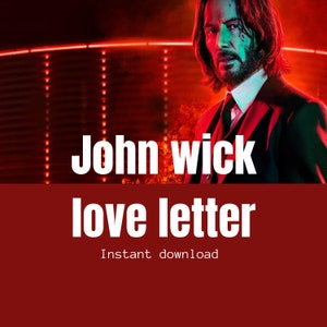 Carta de amor de John Wick / Merchandising de la saga John Wick / John Wick