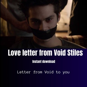 Void Stiles love letter | Teen wolf love letter | Stiles gift | teen wolf gift