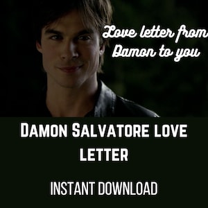 Damon Salvatore Liebesbrief | Liebesbrief von Damon an Dich | Vampir-Tagebücher Geschenk