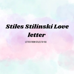 Stiles Stilinski love letter | Teen wolf letter | teen wolf gift