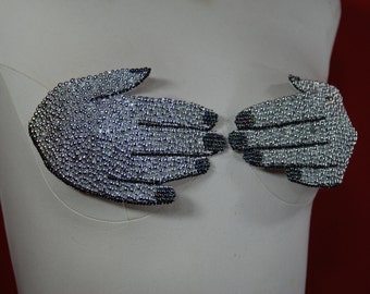 Pasties - silver and black hands