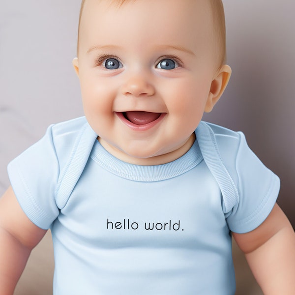 Hello World, Hello World Baby, Hello World Bodysuit, Baby Clothes, Family Matching, Baby Coder, Coder Gift, Dad Gift, Mom Gift, Software