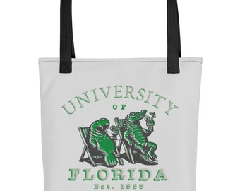Bolso de mano vintage con diseño de cocodrilo de la Universidad de Florida
