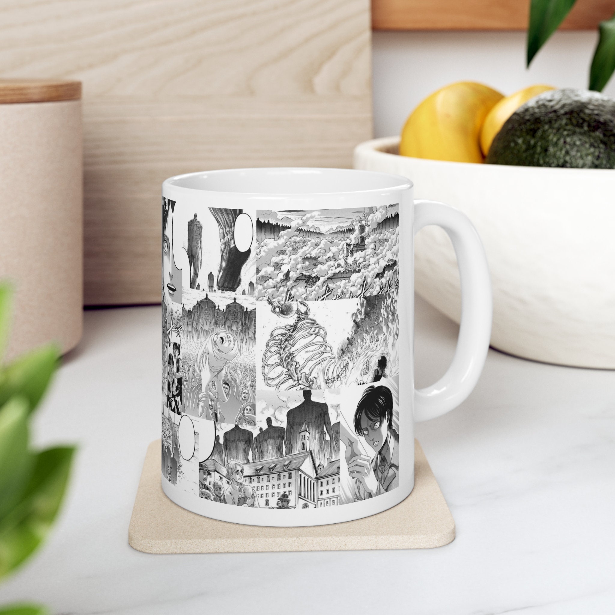 Attack on Titan Cosplay Design Coffee Cup Tea Cup Office Cup Fine Anime  Gifts